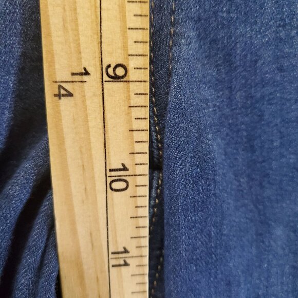 Chicos Jeans Womens 0.5 US 6 Blue Pull On Jegging Capri Stretch Denim - Picture 6 of 11